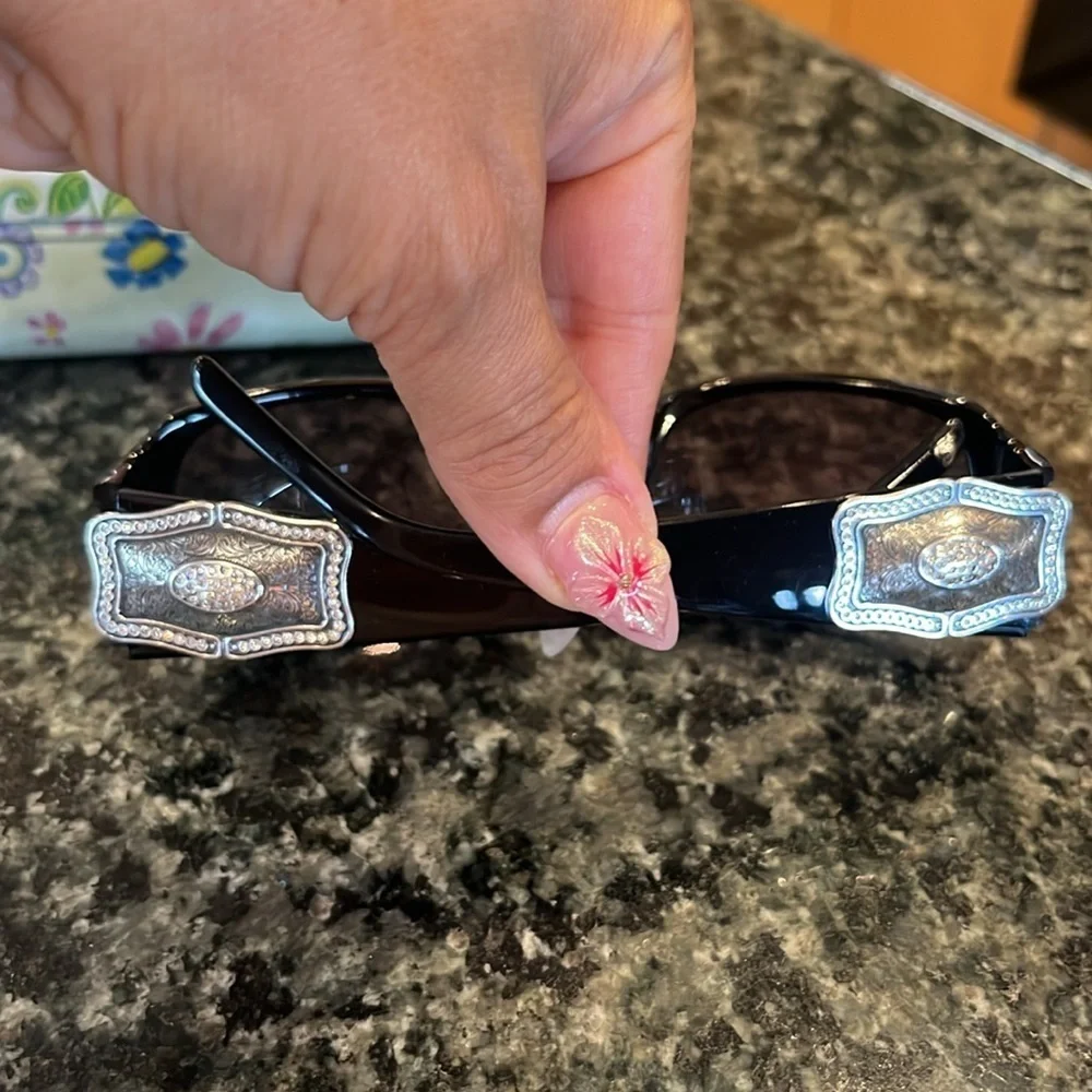 Vintage Brighton Sunglasses handmade Silver Brocade Sunglasses